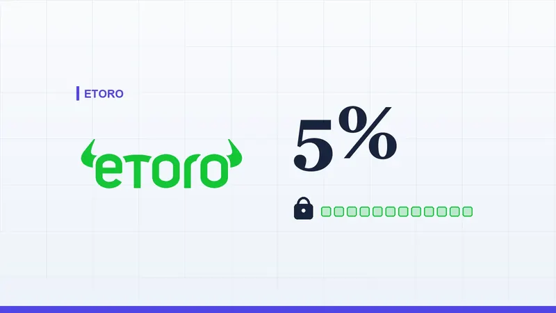 Artikelbillede til: eToro-bonus: 5% i aktier, bundet i et år