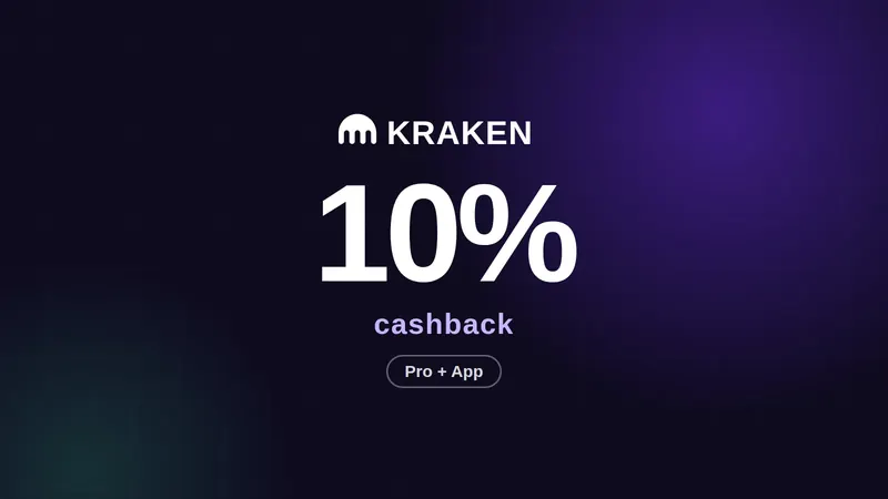 Artikelbild für: Kraken-Cashback 2026: 10 % Ihrer Handelsgebühren zurück